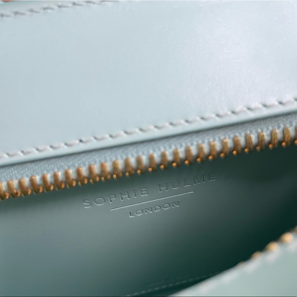 New Never Used Sophie Hulme mini Albion Box Tote - Mint green/Duck Egg - Picture 4 of 6